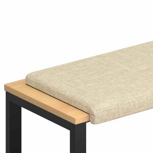 vidaXL B&auml;nk kudde Tyg Gr&auml;ddvit Djup 35 cm