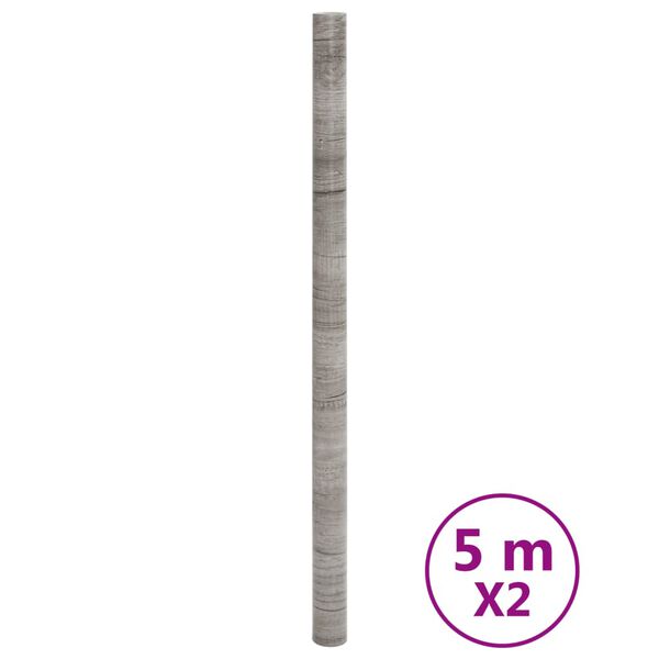 vidaXL M&ouml;beldekaler sj&auml;lvh&auml;ftande tr&auml;-look 90x500 cm PVC