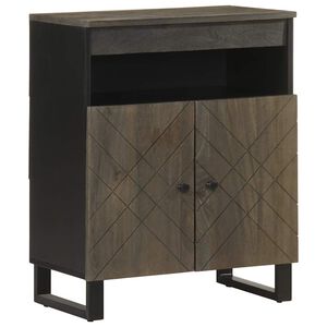 vidaXL Sk&auml;nk svart 60x33x75 cm massivt mangotr&auml;