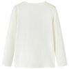 T-shirt med långa ärmar för barn ecru 92