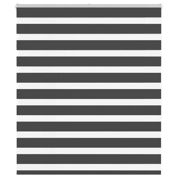 vidaXL Rullgardin zebra svart 135x150 cm tyg bredd 130,9cm polyester