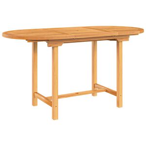 vidaXL Utdragbart tr&auml;dg&aring;rdsbord 110-160x80x75 cm massiv teak
