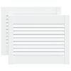 vidaXL Skåpluckor lamelldesign 2 st vit 39,5x49,4 cm massiv furu