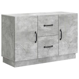vidaXL Sideboard med l&aring;da Betonggr&aring; 89 x 34,5 x 57 cm Konstruerat tr&auml;