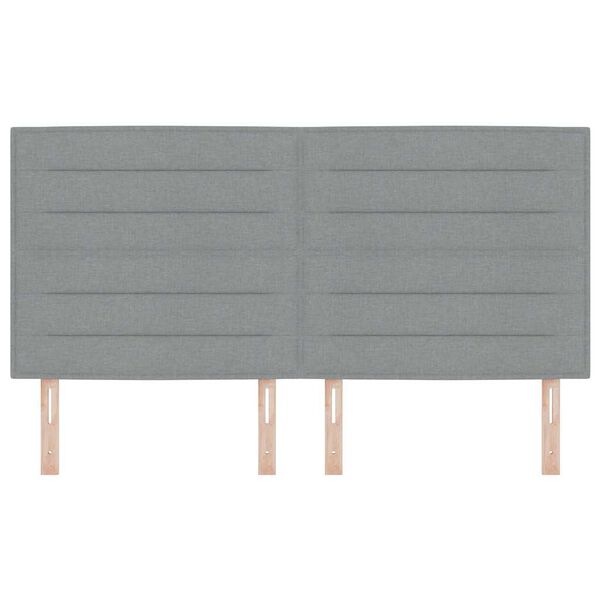 vidaXL Huvudgavel med huvudgavel Ljusgr&aring; 180 cm Konstl&auml;der