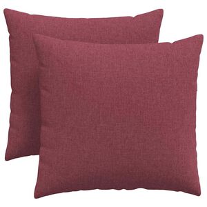 vidaXL Sofakuddar 2 pcs Vinr&ouml;d 45 x 45 cm tyg
