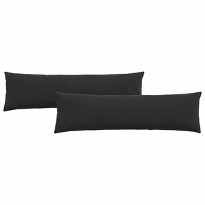 vidaXL Sofakuddar 2 pcs Svart 145 x 40 cm Kordread tyg