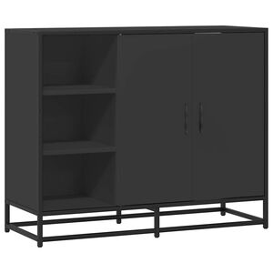 vidaXL Sk&auml;nk svart 92x35x76 cm konstruerat tr&auml;