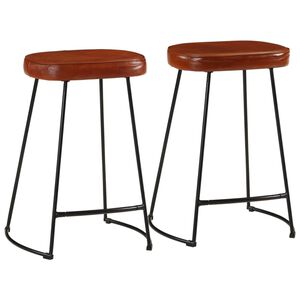 vidaXL Barstolar 2 st m&ouml;rkbrun 41x29x62 cm