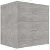 vidaXL S&auml;ngbord betonggr&aring; 40x30x40 cm konstruerat tr&auml;