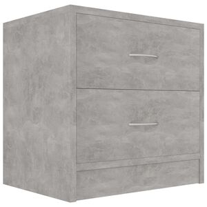 vidaXL S&auml;ngbord betonggr&aring; 40x30x40 cm konstruerat tr&auml;