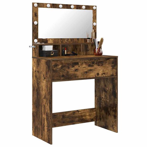 vidaXL S&auml;ngrum Smyckesbord R&ouml;kt ek 80 x 39,6 x 135 cm Konstruerat tr&auml;