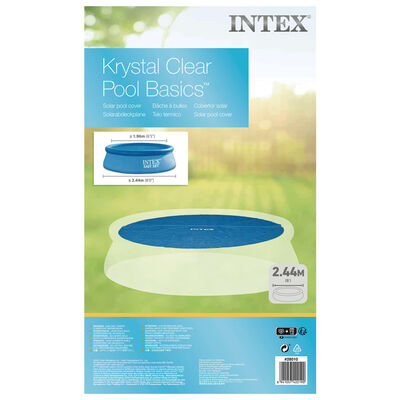 Intex Poolöverdrag solenergi blå 206 cm polyeten