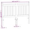 vidaXL Huvudgavel vaxbrun 135 cm massiv furu