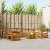 vidaXL Soffgrupper 10 pcs Naturf&auml;rg Massivt Akaciatr&auml;