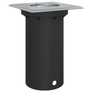 vidaXL Marklampa f&ouml;r utomhusbruk kvadrat svart 10,5x10,5cm aluminium