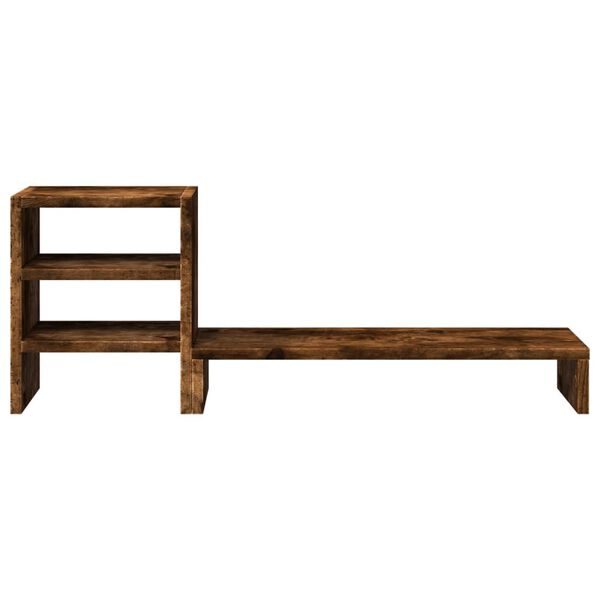 vidaXL Sk&auml;rmst&auml;ll med f&ouml;rvaring konstruerat tr&auml; r&ouml;kf&auml;rgad ek