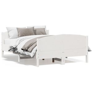 vidaXL S&auml;ngram utan madrass vit 140x190 cm massiv furu