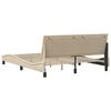 vidaXL Bed Frame without Mattress "Hanko" Cream 160x200 cm Fabric