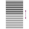 vidaXL Rullgardin zebra svart 150x200 cm tyg bredd 145,9 cm polyester