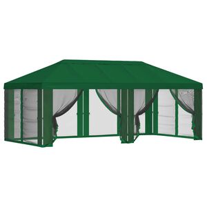 vidaXL Gazebo-tak med sidov&auml;ggar 6 x 3 m Gr&ouml;n Polyester 190