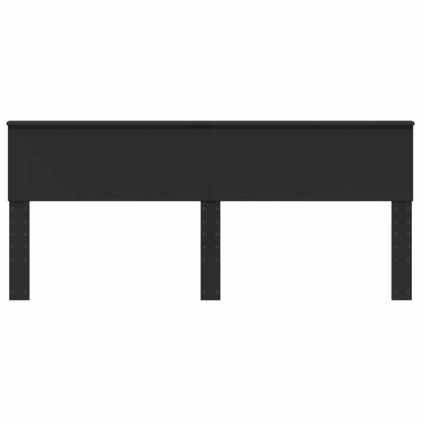 vidaXL Huvudgavel Svart Ek 200 cm Konstruerat tr&auml;