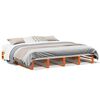 vidaXL S&auml;ngram utan madrass vaxbrun 200x200 cm massiv furu
