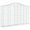 vidaXL Gabioner b&aring;gformade 4 st 200x30x120/140 cm galvaniserat j&auml;rn
