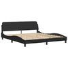 vidaXL Bed Frame without Mattress "Hvar" Black 180x200 cm Faux Leather