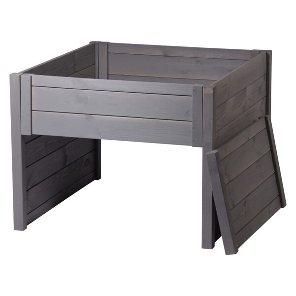 dobar Garage för robotgräsklippare med odlingslåda grå