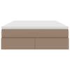 vidaXL F&ouml;rvaringss&auml;ng med madrass Cappuccino 140 x 190 cm Konstl&auml;der