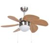 vidaXL Takfl&auml;kt med lampa 76 cm ljusbrun