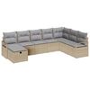 vidaXL Soffset 8 st 8-Antal sittplatser Beige och Ljusgr&aring; konstrotting