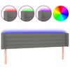 vidaXL S&auml;nggavel LED m&ouml;rkgr&aring; 163x16x78/88 cm tyg