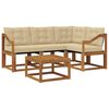 vidaXL Utomhussoffset med kudde 5 pcs Naturlig och Beige