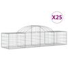 vidaXL Gabioner b&aring;gformade 25 st 200x50x40/60 cm galvaniserat j&auml;rn