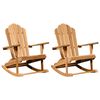 vidaXL Adirondack Gungstol 2 st Brun Massivt teaktr&auml;