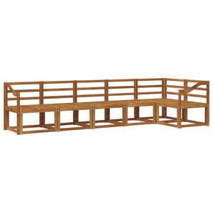vidaXL Utomhussoffset 6 pcs Naturf&auml;rg Massivt Akaciatr&auml;