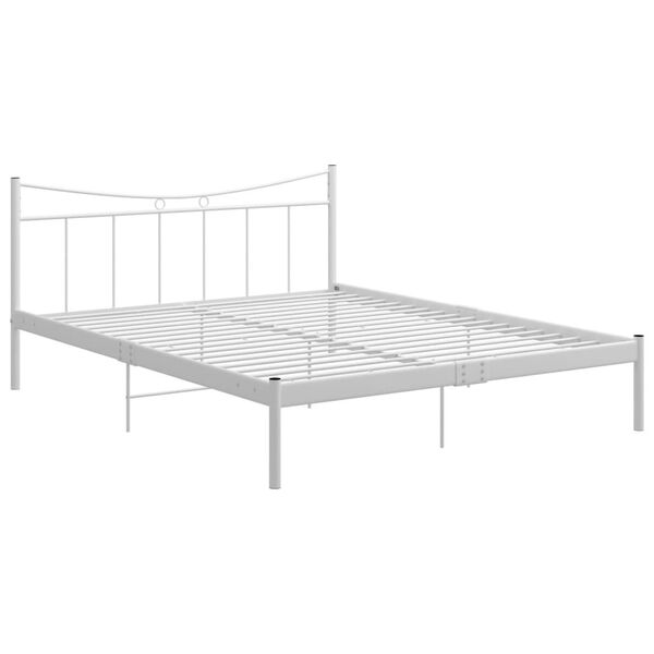 vidaXL S&auml;ngram utan madrass vit metall 140x200 cm