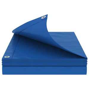vidaXL Tarpaulin med &ouml;glor Bl&aring; 2 x 3 m 260 gsm PE