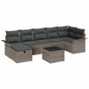 vidaXL Tr&auml;dg&aring;rdsoffset 8 st Poly rattan