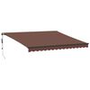 vidaXL Markis automatiskt inf&auml;llbar brun 400x350 cm