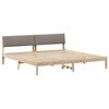 vidaXL S&auml;ngram med huvudgavel Brun och taupe 200 x 200 cm Massiv furu