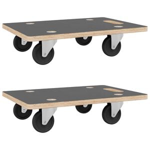 vidaXL Transportplattor 2 st rektangul&auml;r 50x35x11,5 cm 250 kg