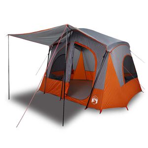 vidaXL Campingt&auml;lt 5 personer gr&aring; och orange vattent&auml;tt