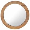 vidaXL V&auml;ggspegel rund 60 cm teak