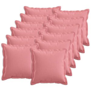 vidaXL Kudd&ouml;verdrag 12 st HOUTEN Rosa 40 x 40 cm Faux Linne