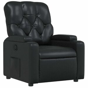 vidaXL Reclinerf&aring;t&ouml;lj svart konstl&auml;der