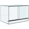 vidaXL Reptil- och amfibiehabitat med lagring Vit 60 x 40 x 40 cm Glas