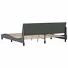 vidaXL Bed Frame without Mattress "Hanko" Dark Grey 200x200 cm Fabric